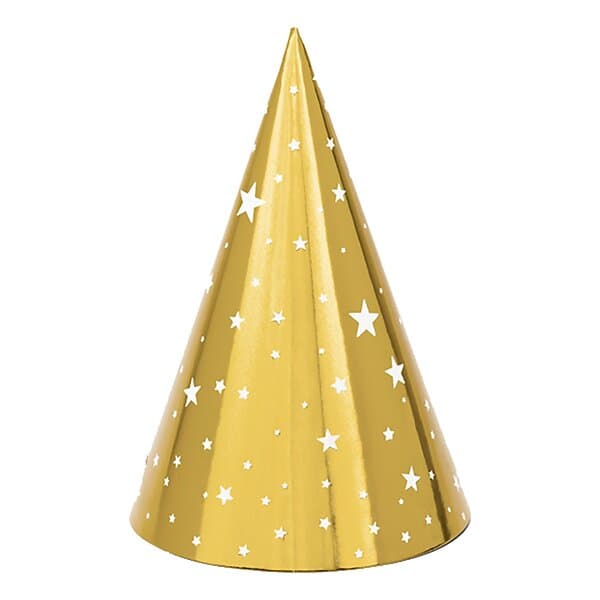 PartyDeco Partyhattar Stars 6-pack