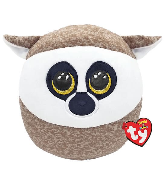 TY Gosedjur Squishy Linus Lemur, 25 cm