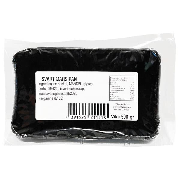 Marsipan Svart 500g Örebro bagerivaror