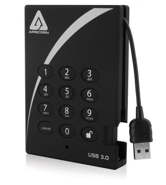 Apricorn Aegis Padlock 256-bit AES USB 3.0 500GB