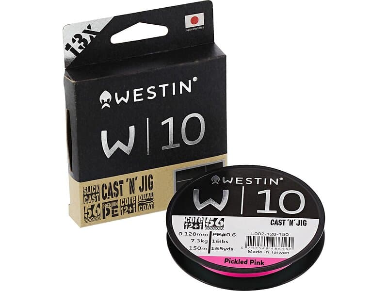 Westin Fishing W10 13-Braid Cast 'N' Jig 110m 0,10mm 6,1kg 13lbs Pickled Pink