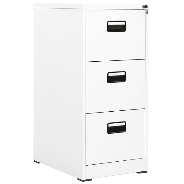 vidaXL Dokumentskåp vit 46x62x102,5 cm stål 336274
