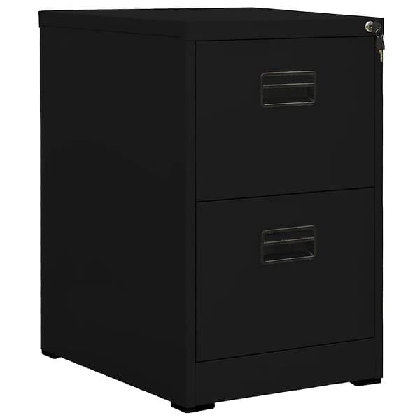 vidaXL Dokumentskåp svart 46x62x72,5 cm stål 336272