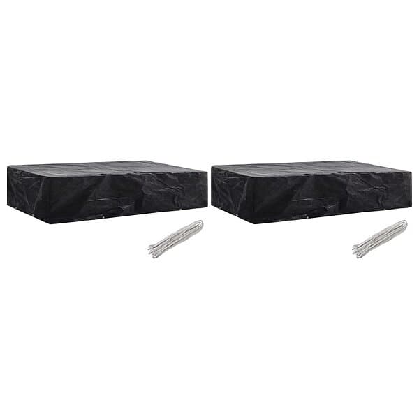 vidaXL Överdrag till solsäng 2 st 8 öljetter 218x77x55 cm 279133