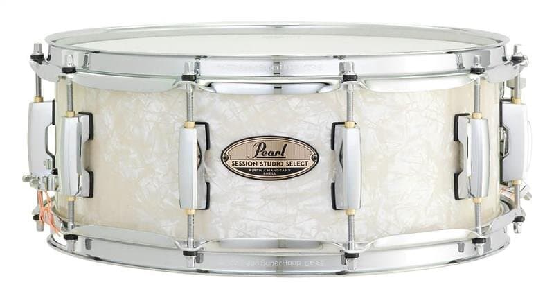 Pearl Session Studio Select 14x5.5 Snare Drum Nicotine White Marine