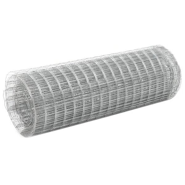 vidaXL Hönsnät galvaniserat stål 25x0,5 m silver 143617