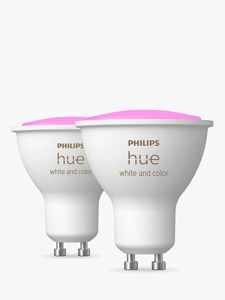 Philips Hue White And Color LED GU10 2000K-6500K +16 million colors 350lm 5,7W 2-pack (Dimbar)