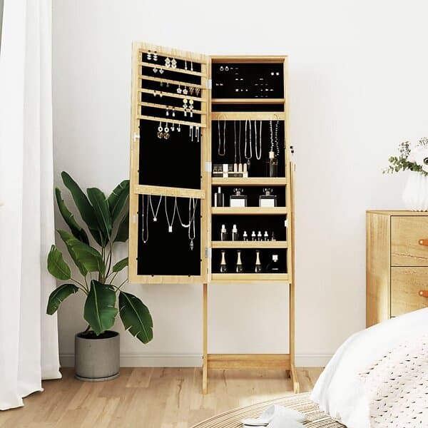 vidaXL Spegelskåp vit fristående 42x38x152 cm 353258