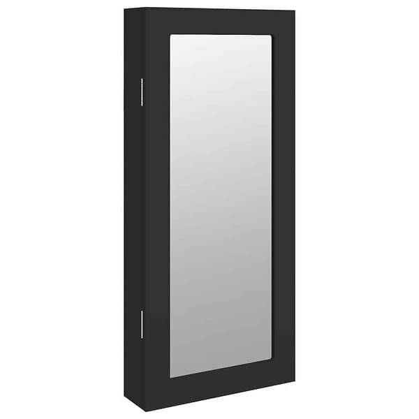 vidaXL Spegelskåp svart väggmonterat 30x8,5x67 cm 353209
