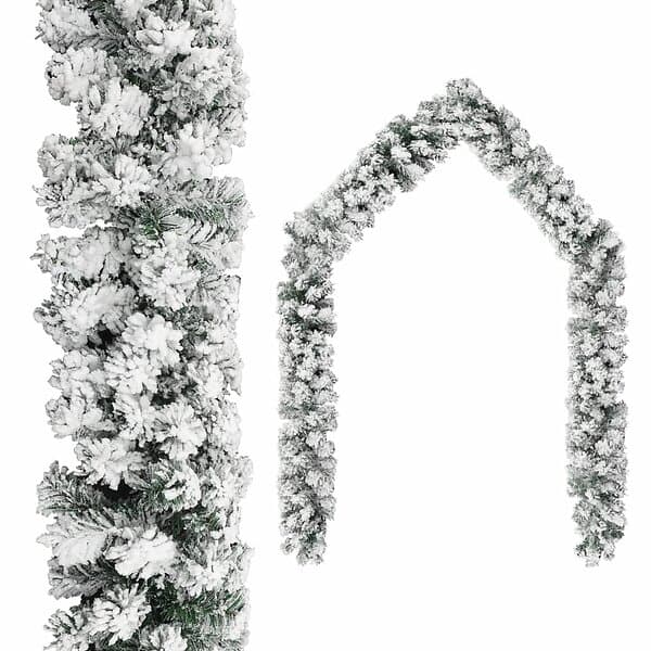 vidaXL Julgirlang med snö 10 m PVC 320968