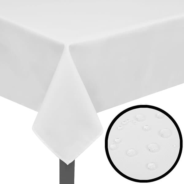 vidaXL 5 Bordsdukar Vit 170 x 130 cm 130802