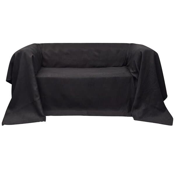 vidaXL Sofföverdrag micromocka 270 x 350 cm antracit 130897