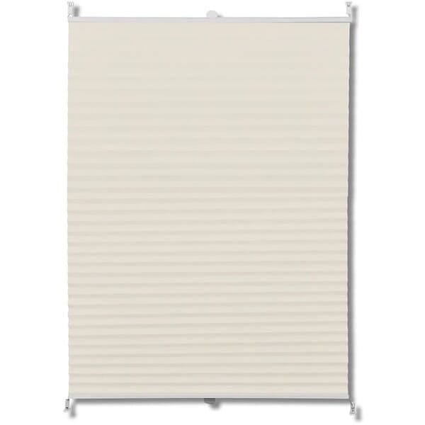vidaXL Plisségardin 90x100 cm gräddvit 240637