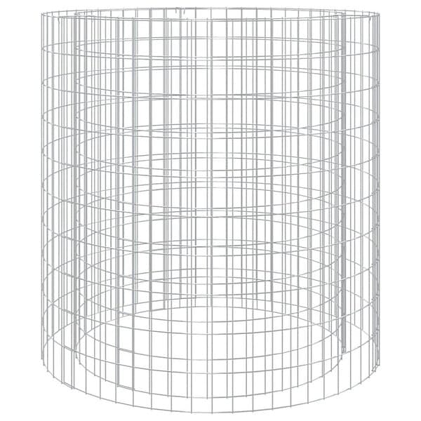 vidaXL Gabion för eldstad Ø 100 cm galvaniserat järn 153561