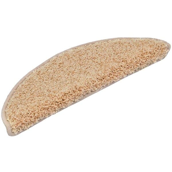 vidaXL Trappstegsmattor 10 st 56x17x3 cm gräddvit 149791