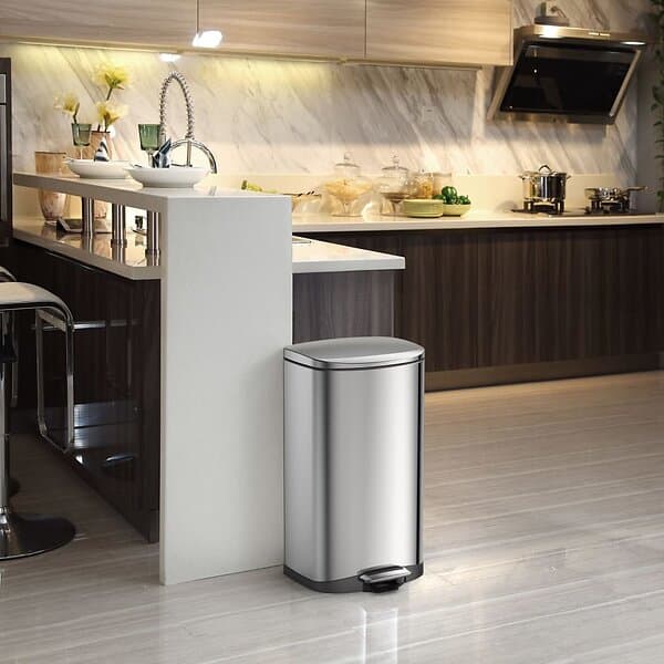 vidaXL EKO Pedalhink Della 50l matt silver 440024