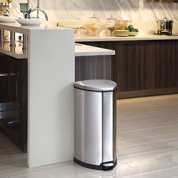 vidaXL EKO Pedalhink Grace 35l matt silver 440042