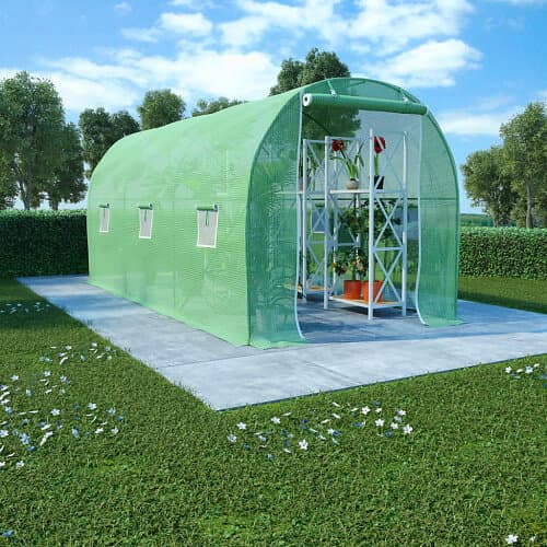 vidaXL Växthus 9 m² 4,5x2x2 m 48165