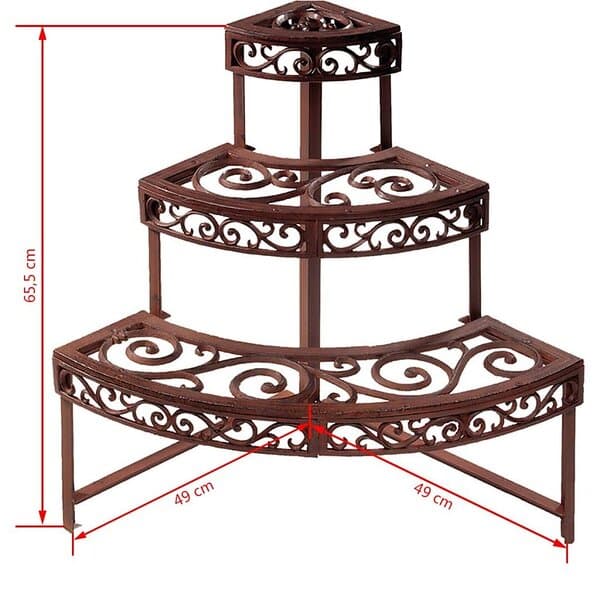 vidaXL Esschert Design Etagere Kvartscirkel BPH32 404600