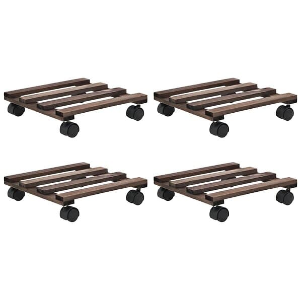 vidaXL Blomvagnar 4 st cederträ 25x25 cm 246442