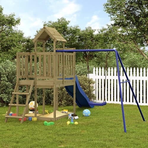 vidaXL Lekplats impregnerad furu 3155842