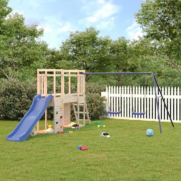 vidaXL Lekplats massiv furu 3155930