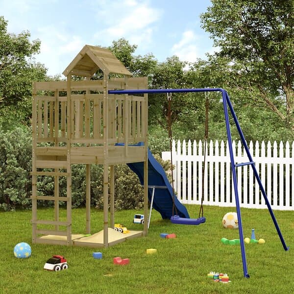 vidaXL Lekplats impregnerad furu 3156885