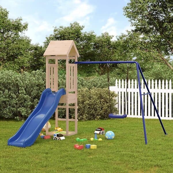 vidaXL Lekplats massiv furu 3155819