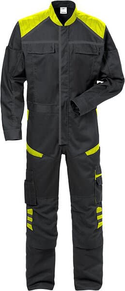 Fristads Overall Svart/Gul 2XL