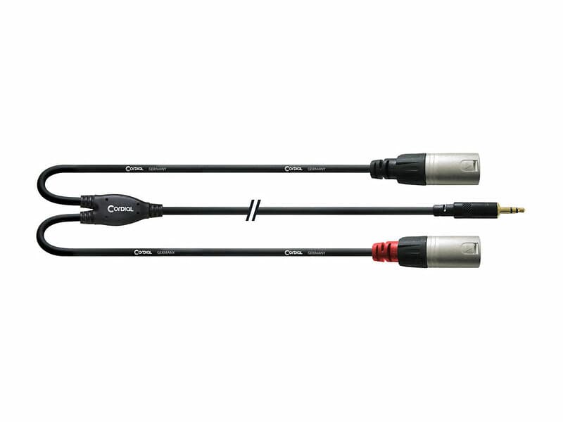 Cordial CFY 1,8 WMM 3,5mm minitele stereo 2 x XLR Male, 1,8m