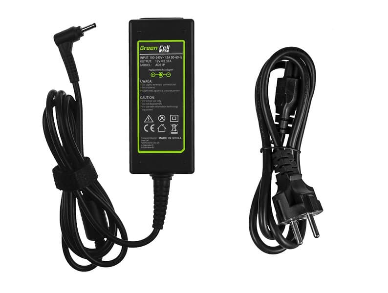 GreenCell Laddare/Strömadapter 45W 19V 2,37A 3mmx1.1mm