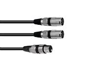 Omnitronic XLR Fe > 2xXLR Ma 0,5m