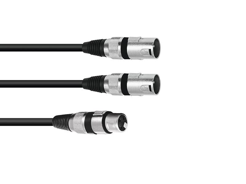 Omnitronic XLR Fe > 2xXLR Ma 1,5m