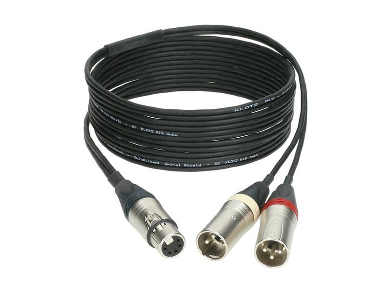 Klotz 1xXLR Fe 5-pin > 2xXLR Ma 3-pin 5m Neutrik