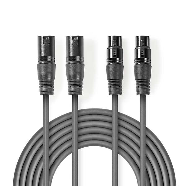 Nedis 2xXLR > 0,5m [3-pin]