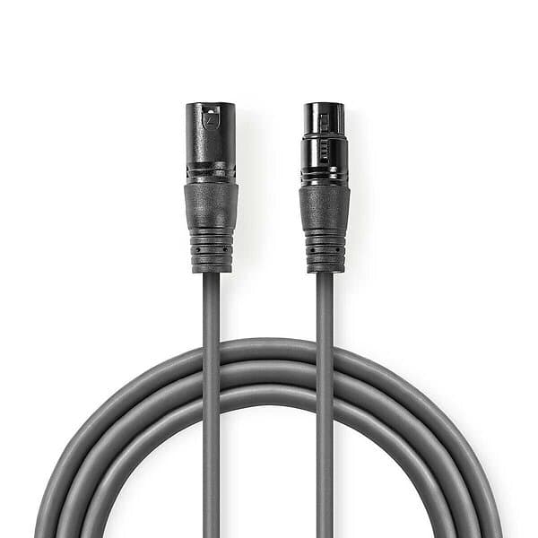 Nedis DMX Cable 3-Pin Dark Grey 1,5m