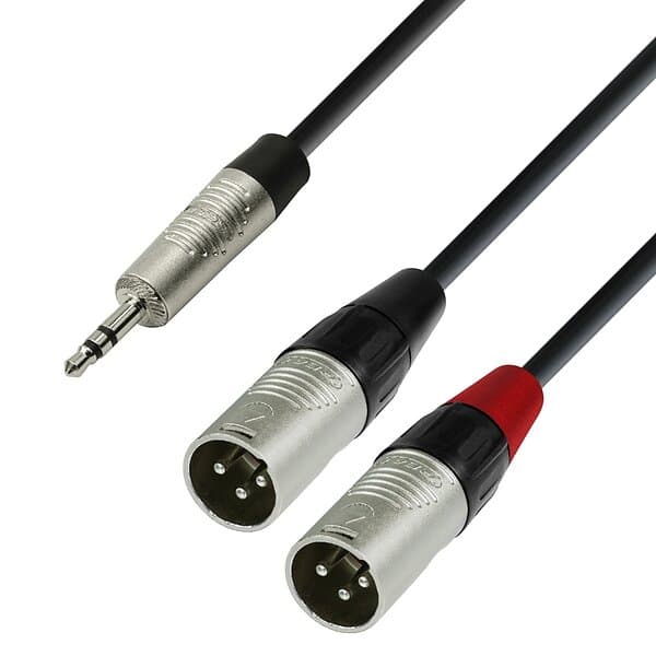 Adam Hall 3,5mm Ma > 2xXLR 3m
