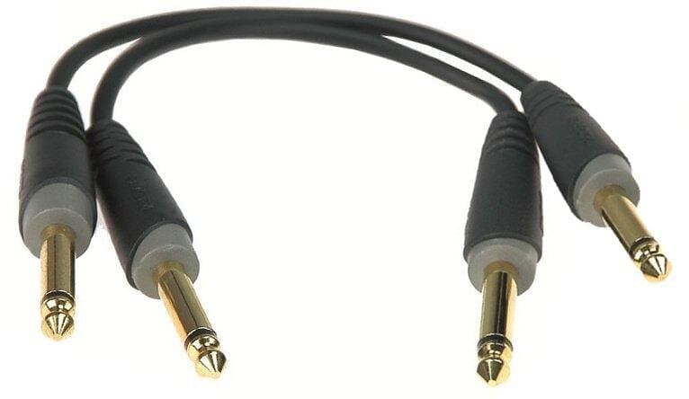 Klotz 6,3mm Ma MO > Goldplated 0,6m 2-pack