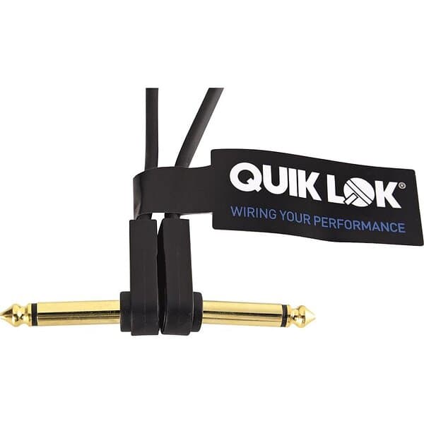 Quik Lok Pedal Connecting Flat Cable Gold 0,30m