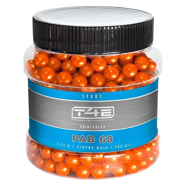 Umarex T4E Sport PAB 43 Paintballkulor Orange .68 1,26g 500-Pack