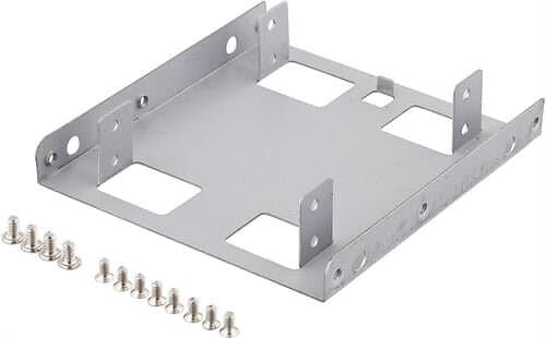 Deltaco monteringsram, 2x2,5" HDD till 3,5", silver RAM-8A