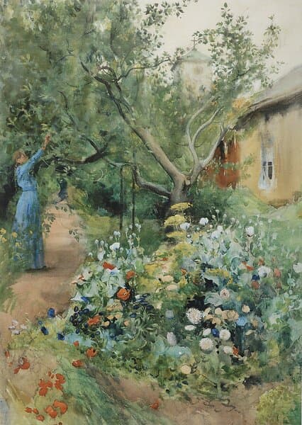 Svanefors Väggbonad Carl Larsson Blomster 136 90