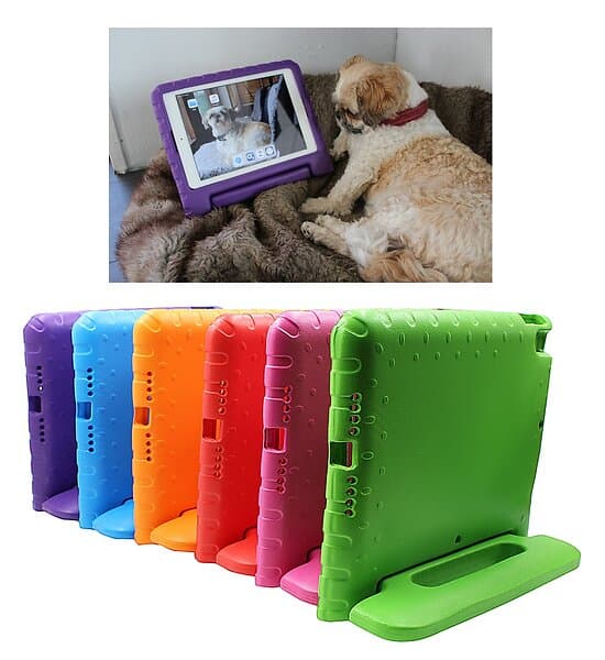 billigamobilskydd.se Standcase Barnfodral Apple iPad Air (A1474 A1475 A1476) (Röd) 39826