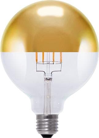 Narva Scandinavia AB LED Filament Guld Toppförspeglad G125 8W E27 DIMBAR GLOB Ø125mm