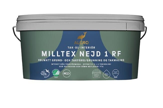 Alcro Milltex Nejd 1 RF Grund- och Takfärg Vit 4l 710017648 4L