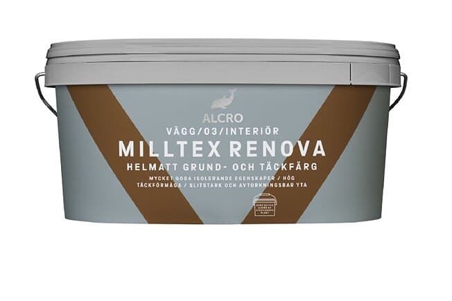 Alcro Milltex Renova Grund- och Täckfärg Vit 4l 710017251 4L