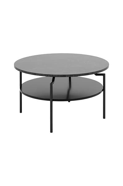 Nordform Soffbord Goldie, Diameter 80 cm Svart