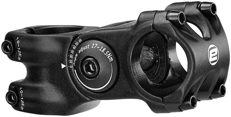 Ergotec Octopus 2 31,8 Mm Stem Svart 75 mm -10º 60º