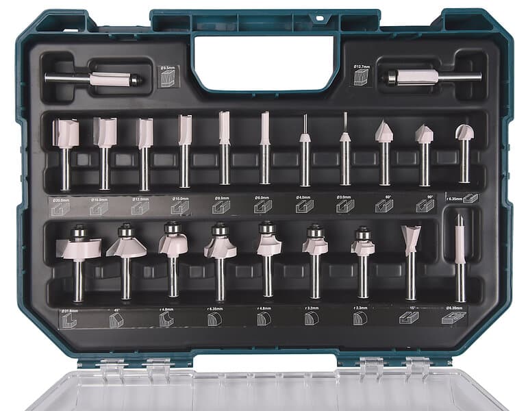 Makita Överfräsbitssats D-74778, 8mm, 22 delar