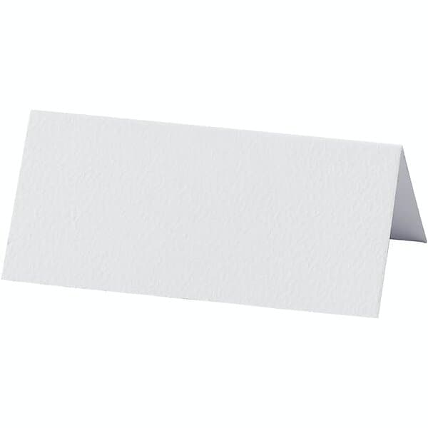 Creativ Company Bordskort Stl 9x4 cm 20 st/1 Förp Bordskort, vit, stl. cm, 220g, st./ 1 förp. 228711